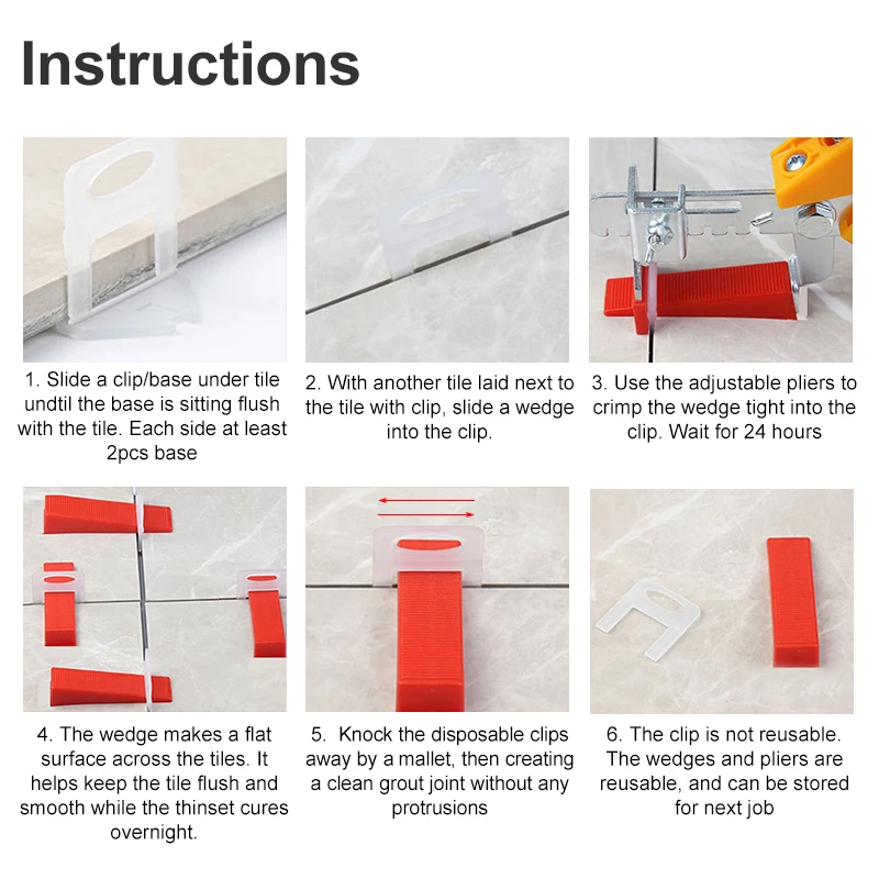 100pcs Klip Sistem Perataan Ub - Ceramic Tile Floor ulasan dan harga