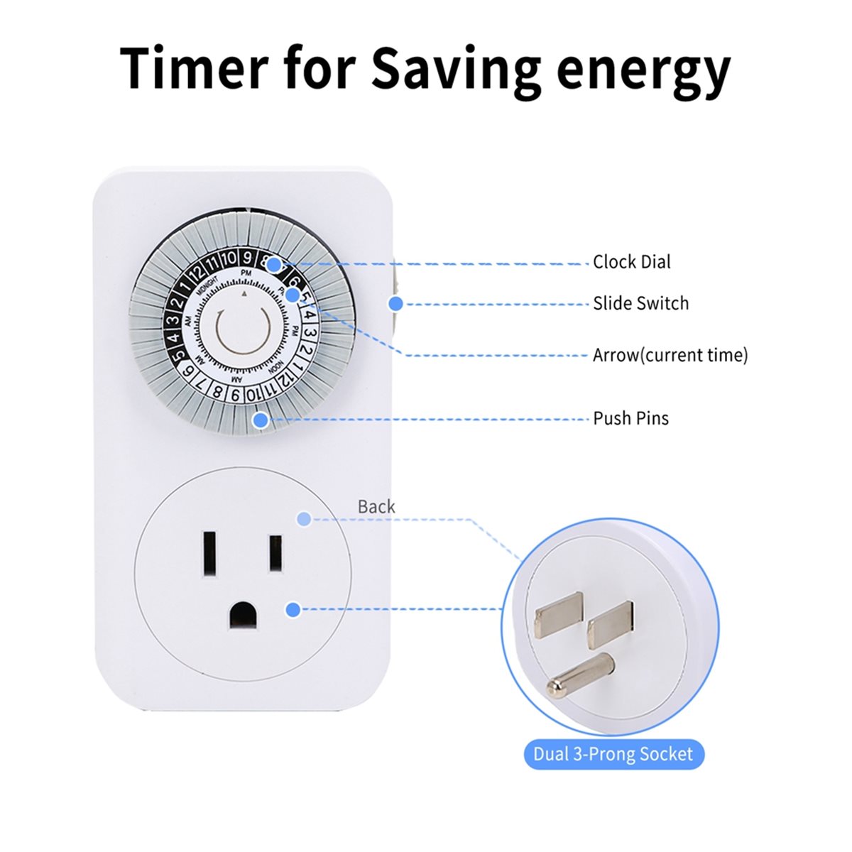 N86R Timer Mekanis Mini Dalam  - Timer Dual Outlet ulasan dan harga